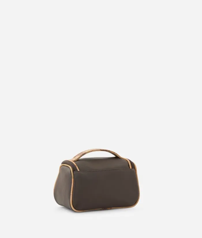 Woman Pouches and Toiletry Bags Alviero Martini Mini Beauty Case With 1c Mirror Logo Dove Gray