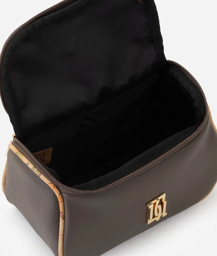 Woman Pouches and Toiletry Bags Alviero Martini Mini Beauty Case With 1c Mirror Logo Dove Gray
