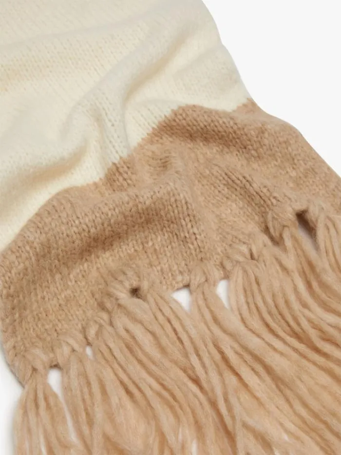 Woman Scarf In Alpaca And Wool White Maxmara Scarves And Foulards Woman Scarf In Alpaca And Wool White Maxmara Scarves And Foulards