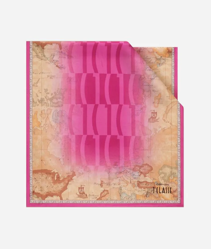 Woman Scarves and Shawls Alviero Martini Geo Classic Scarf With Gradient Logo 45215180 Magenta Woman Scarves and Shawls Alviero Martini Geo Classic Scarf With Gradient Logo 45215180 Magenta