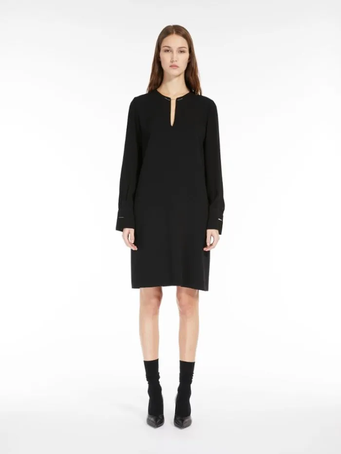 Woman Short Cady Dress Black Maxmara Dresses