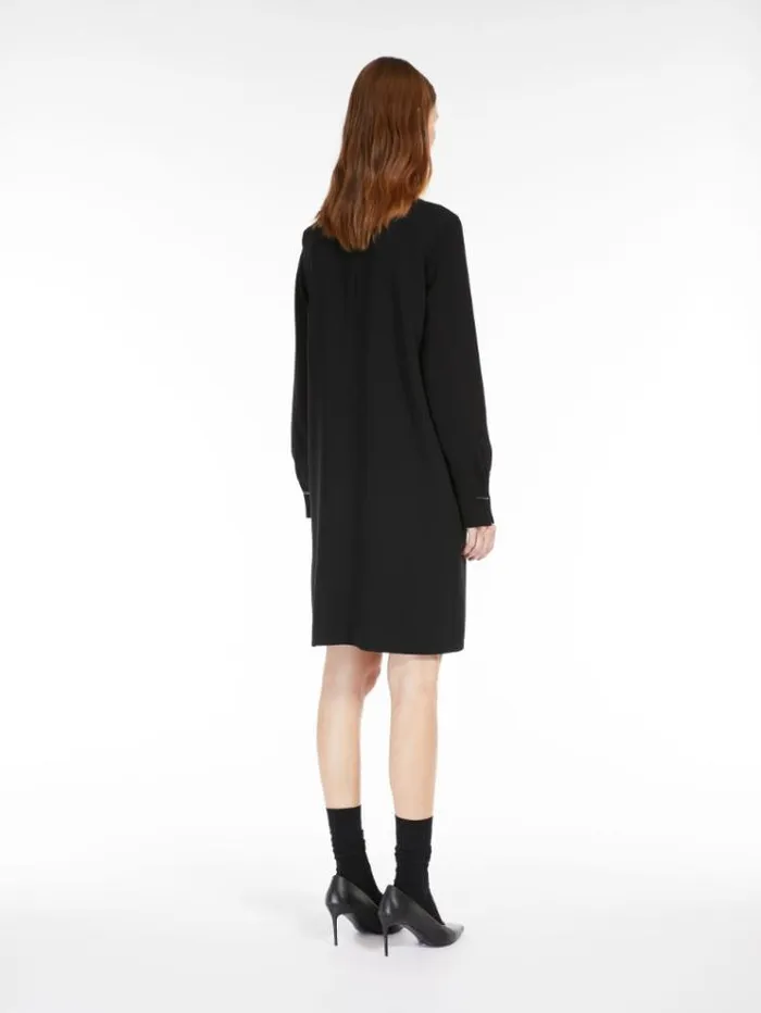 Woman Short Cady Dress Black Maxmara Dresses Woman Short Cady Dress Black Maxmara Dresses