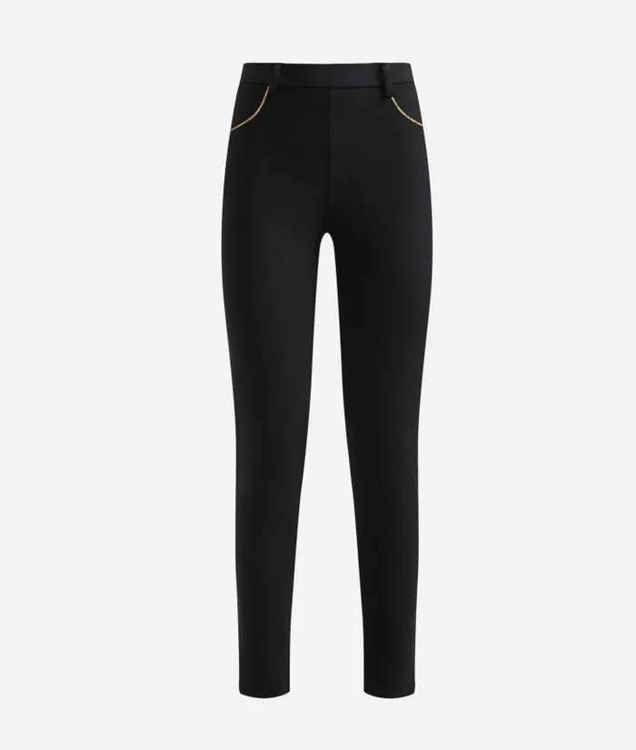 Woman Skirts and Trousers Alviero Martini Punto Milano Jersey Slim Trousers Black