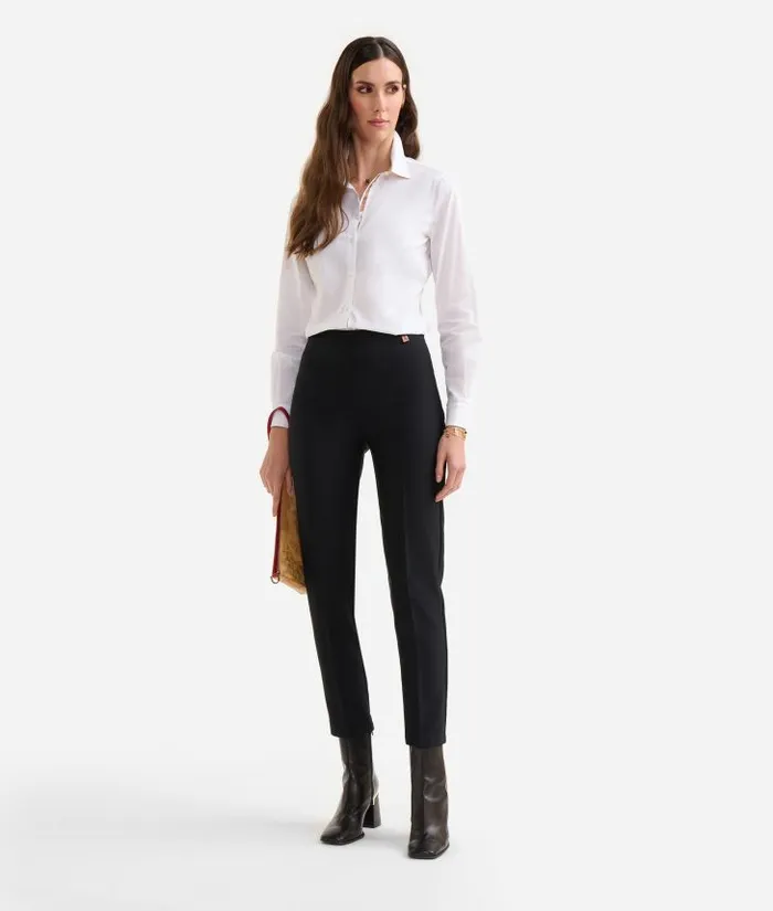 Woman Skirts and Trousers Alviero Martini Winter Cady Basic Trousers Black