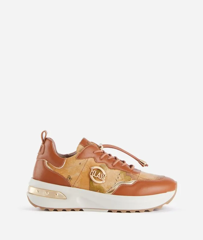 Woman Sneakers Alviero Martini Geo Road Marrakech Faux Napa Leather Sneakers Chestnut Woman Sneakers Alviero Martini Geo Road Marrakech Faux Napa Leather Sneakers Chestnut