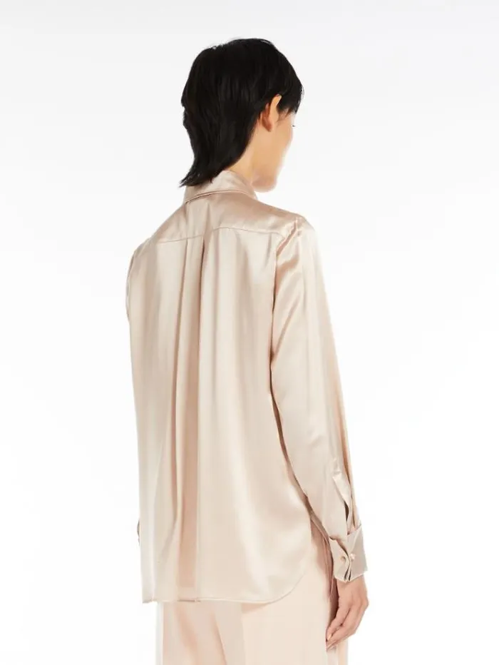 Woman Soft Silk Shirt Pink Maxmara Shirts And Tops Woman Soft Silk Shirt Pink Maxmara Shirts And Tops