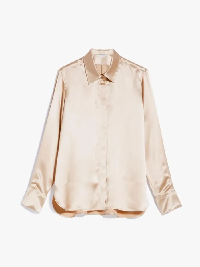 Woman Soft Silk Shirt Pink Maxmara Shirts And Tops Woman Soft Silk Shirt Pink Maxmara Shirts And Tops