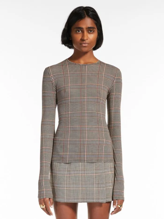 Woman Stretch Jersey Top Turtledove Maxmara Tshirts