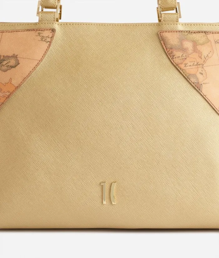Woman Totes Alviero Martini Flying City Shopper Bag Bright Gold