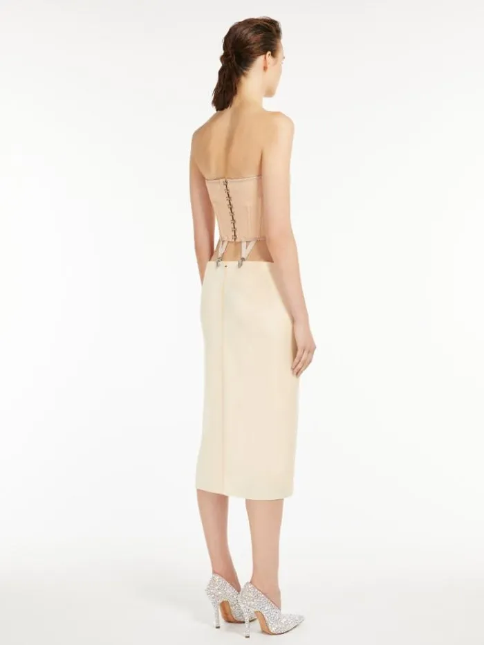 Woman Twopiece Dress Powder Maxmara Dresses Woman Twopiece Dress Powder Maxmara Dresses