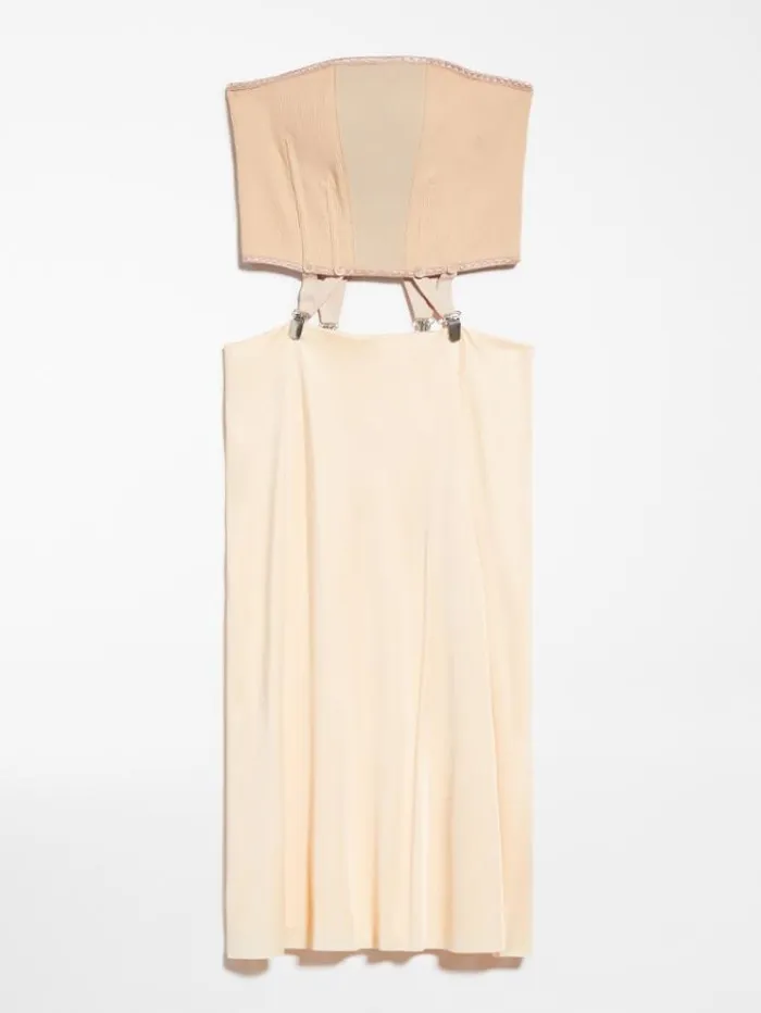 Woman Twopiece Dress Powder Maxmara Dresses Woman Twopiece Dress Powder Maxmara Dresses