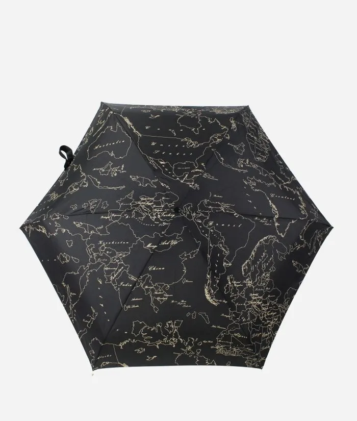 Woman Umbrellas Alviero Martini Geo Supermini Umbrella With Case Black
