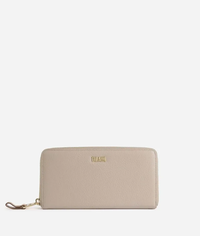 Woman Wallets Alviero Martini Universe Leather ZipAround Wallet Light Taupe