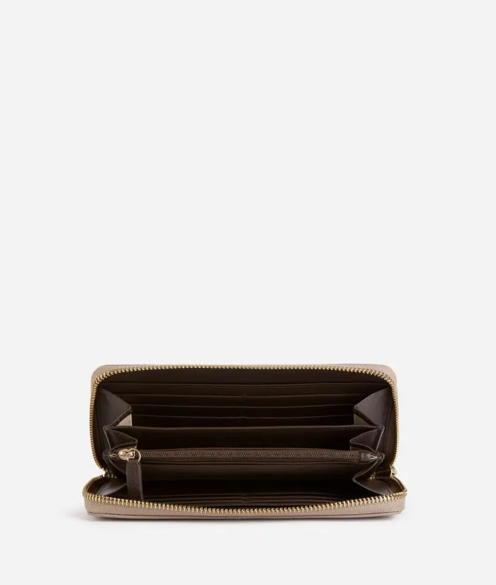 Woman Wallets Alviero Martini Universe Leather ZipAround Wallet Light Taupe