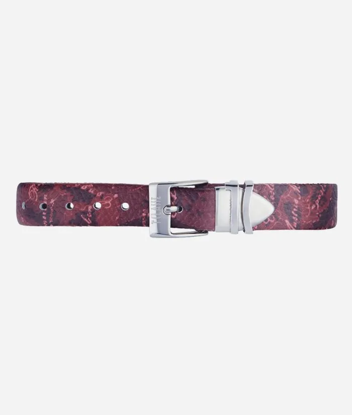 Woman Watches Alviero Martini Formentera Watch With Strap In Geo Rouge Print Leather