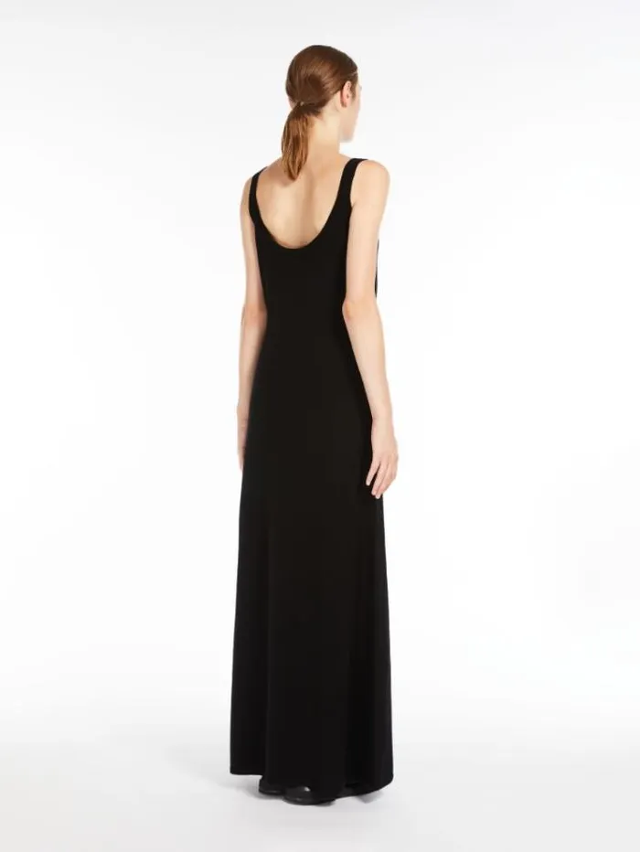 Woman Wool And Cashmere Slip Dress Black Maxmara Dresses Woman Wool And Cashmere Slip Dress Black Maxmara Dresses
