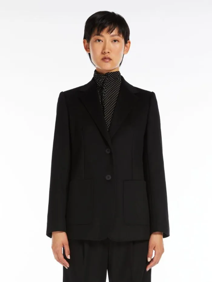 Woman Wool Singlebreasted Jacket Black Maxmara Suit