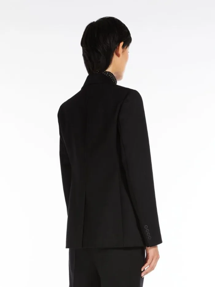 Woman Wool Singlebreasted Jacket Black Maxmara Suit Woman Wool Singlebreasted Jacket Black Maxmara Suit