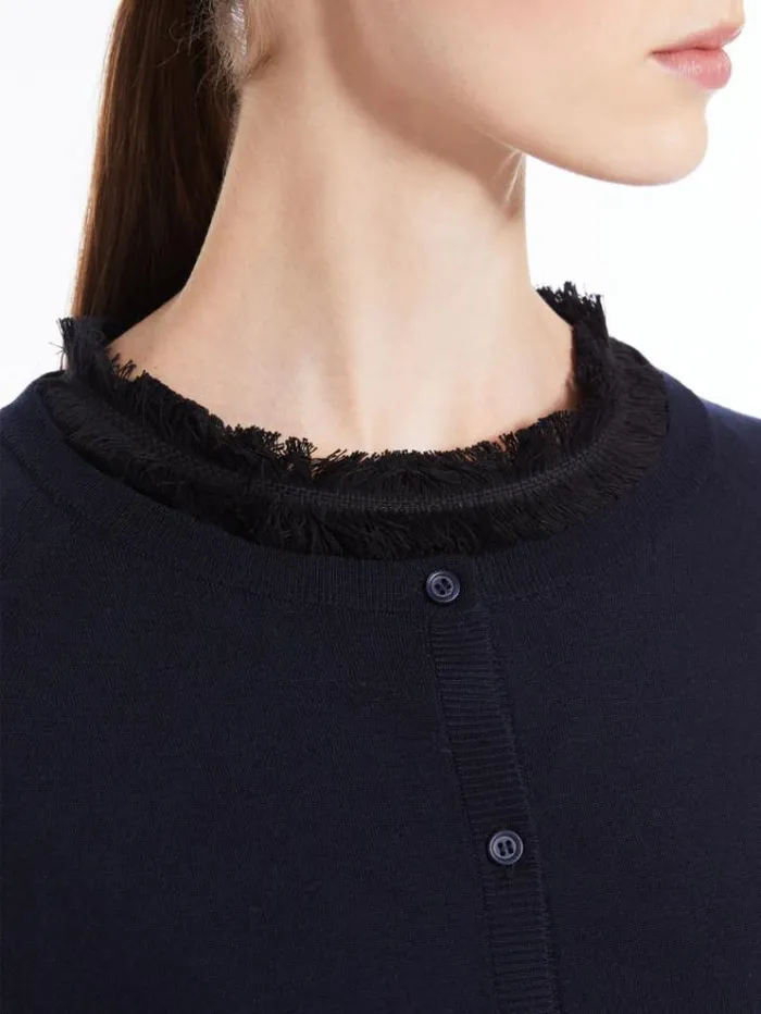 Woman Wool Yarn Shrug Ultramarine Maxmara Knitwear And Sweatshirts Woman Wool Yarn Shrug Ultramarine Maxmara Knitwear And Sweatshirts