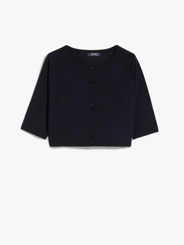 Woman Wool Yarn Shrug Ultramarine Maxmara Knitwear And Sweatshirts Woman Wool Yarn Shrug Ultramarine Maxmara Knitwear And Sweatshirts