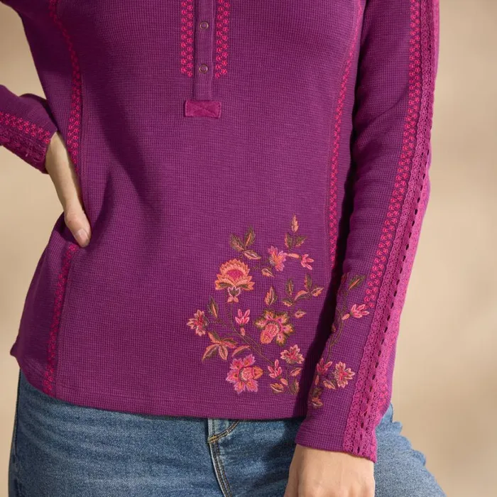 Women Alpenwild Henley Magenta Sundance Catalog Tops Women Alpenwild Henley Magenta Sundance Catalog Tops