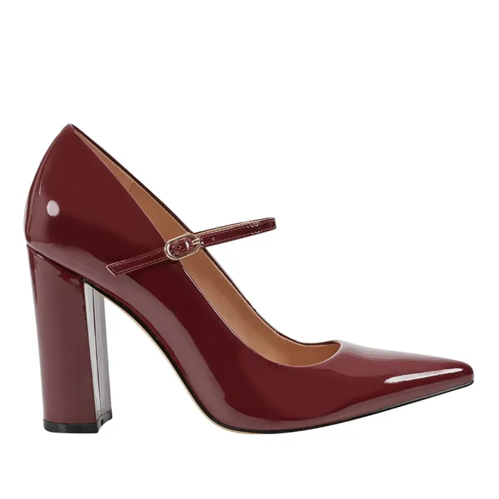 Women Artie Mary Jane Pump Red Patent Leather Marc Fisher Heels and Pumps