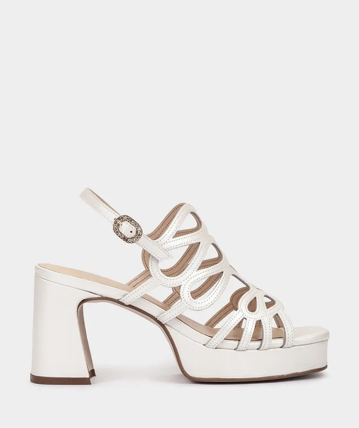 Women Asn White 8211 Heeled Sandals Pedro Miralles