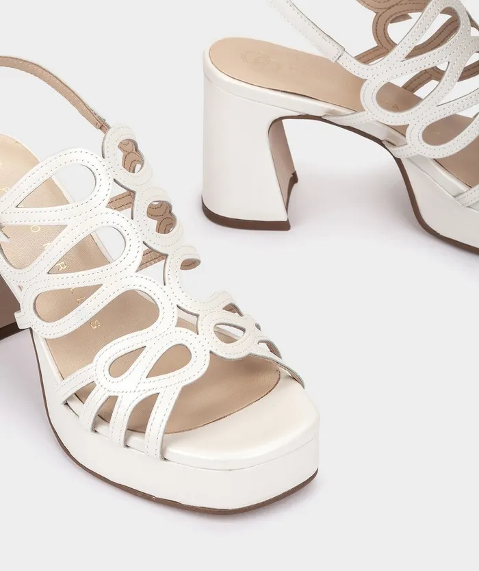 Women Asn White 8211 Heeled Sandals Pedro Miralles