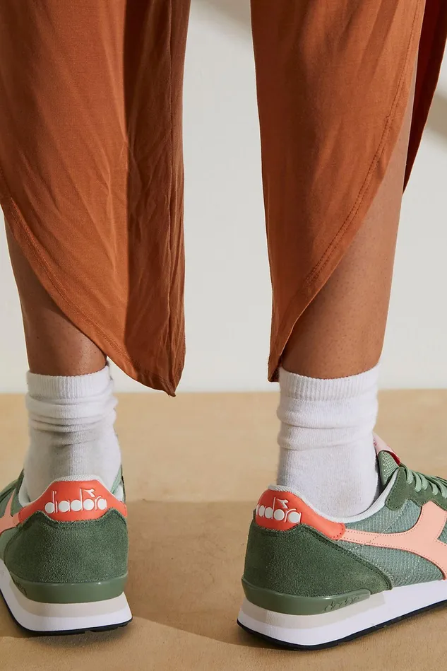 Women Athletic Shoes Free People Diadora Camaro Sneakers Green Basil Peach Pearl