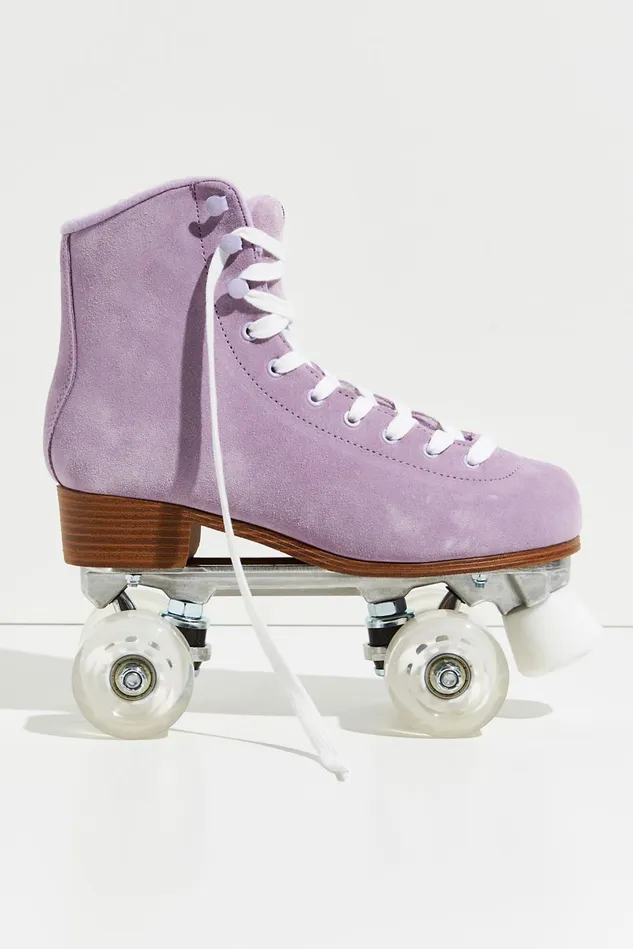 Women Athletic Shoes Free People Roller Rink Suede Skates Lilac