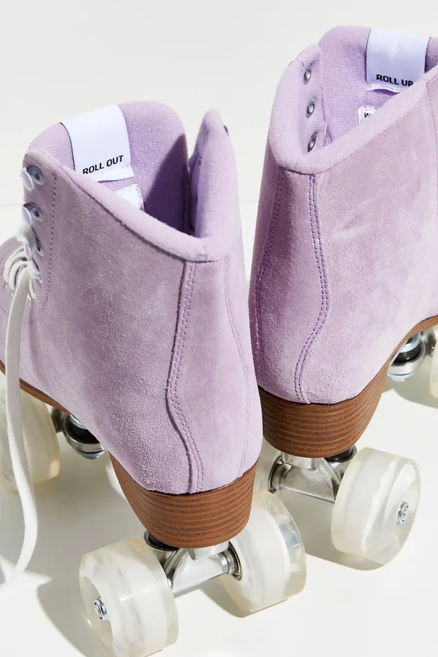 Women Athletic Shoes Free People Roller Rink Suede Skates Lilac