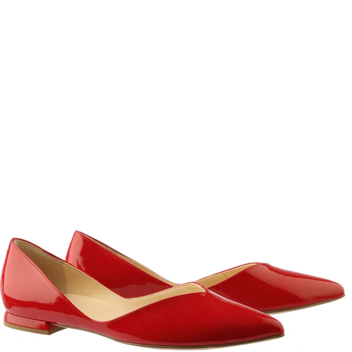 Women Basic Ballerinas Red HGL Classic