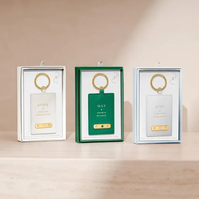 Women Birthstone Collection Katie Loxton April Birthstone Keyring In Off White Women Birthstone Collection Katie Loxton April Birthstone Keyring In Off White