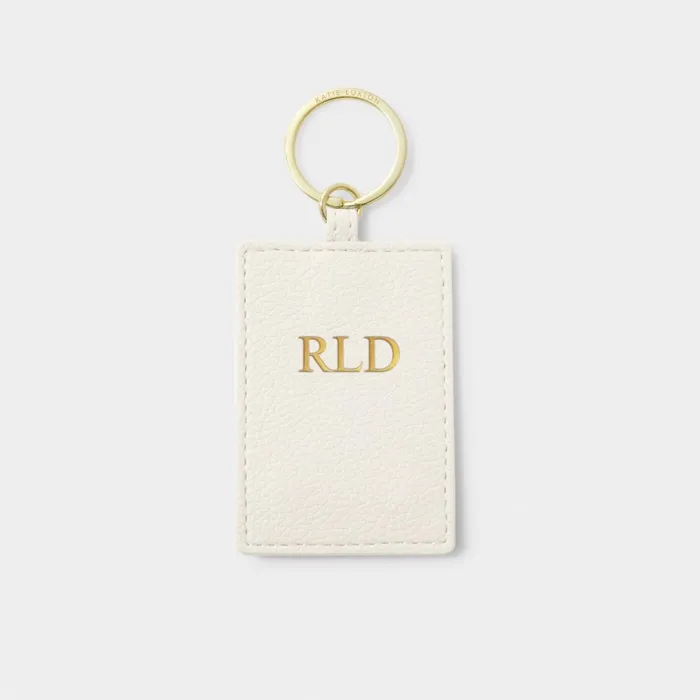 Women Birthstone Collection Katie Loxton April Birthstone Keyring In Off White