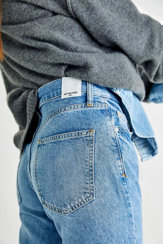 Women Bootcut Jeans Free People Baggy Bootcut Jeans Mirage Blue
