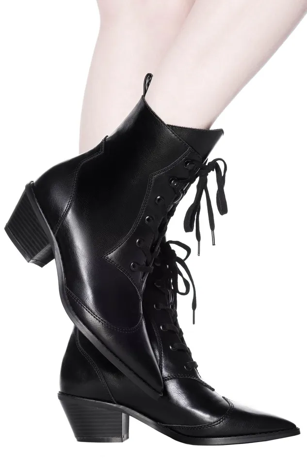 Women Boots Killstar Raven PointedToe Bootie
