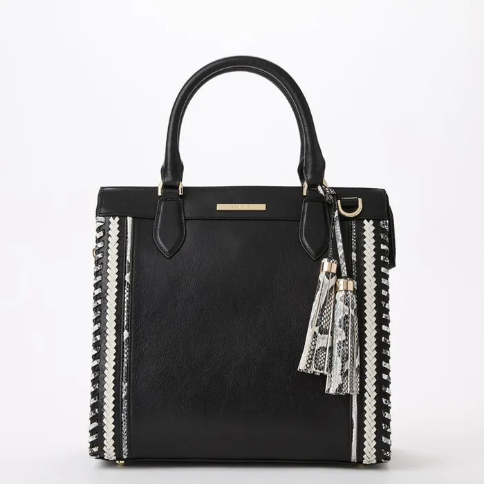 Women Brahmin Satchels Caroline Black Blazer