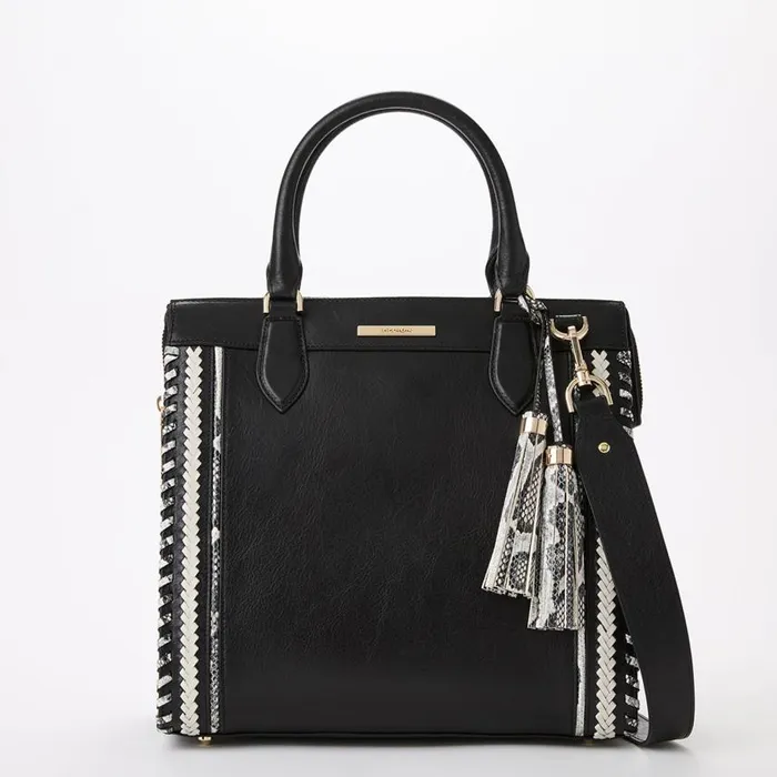 Women Brahmin Satchels Caroline Black Blazer