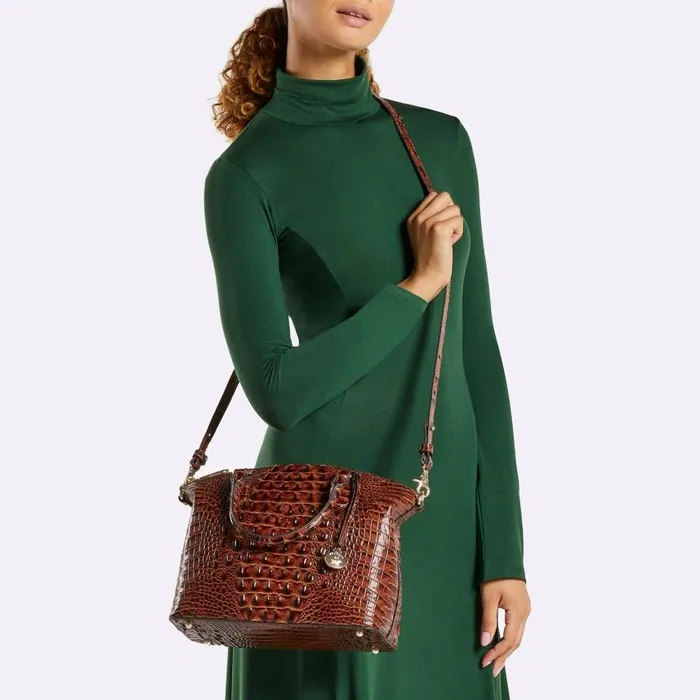 Women Brahmin Satchels Duxbury Satchel Charcoal Zinnia