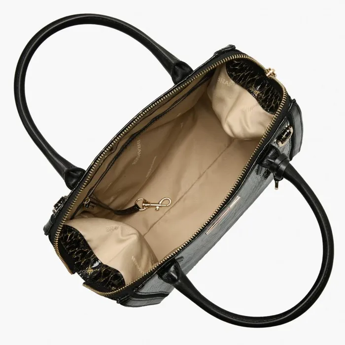 Women Brahmin Satchels Small Caroline Black Cavatica