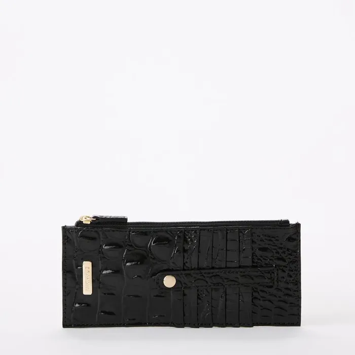Women Brahmin Wallets and Wristlets Credit Card Wallet Black Melbourne