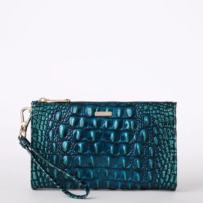 Women Brahmin Wallets and Wristlets Daisy Blue Patina Melbourne