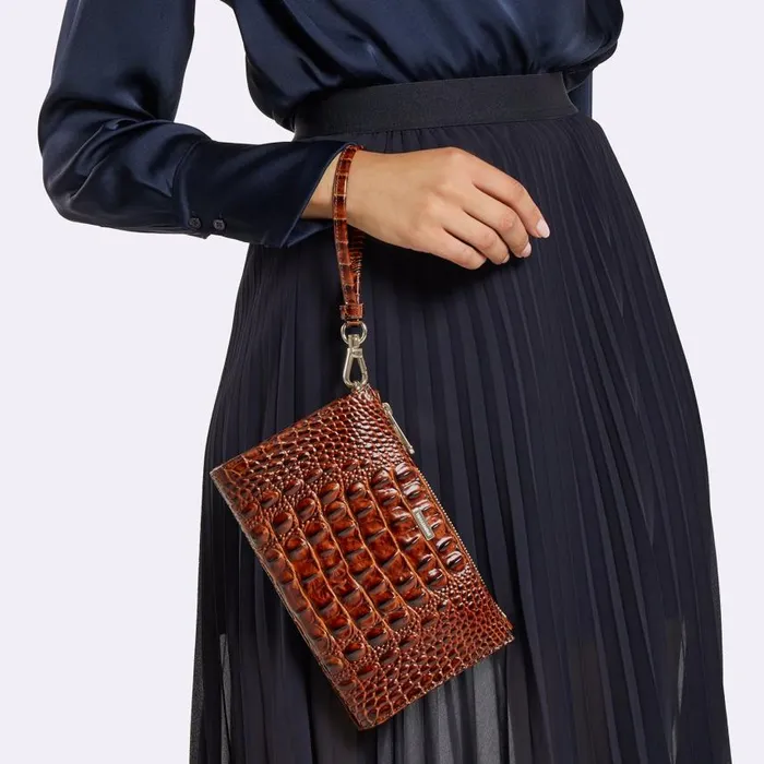 Women Brahmin Wallets and Wristlets Daisy Blue Patina Melbourne