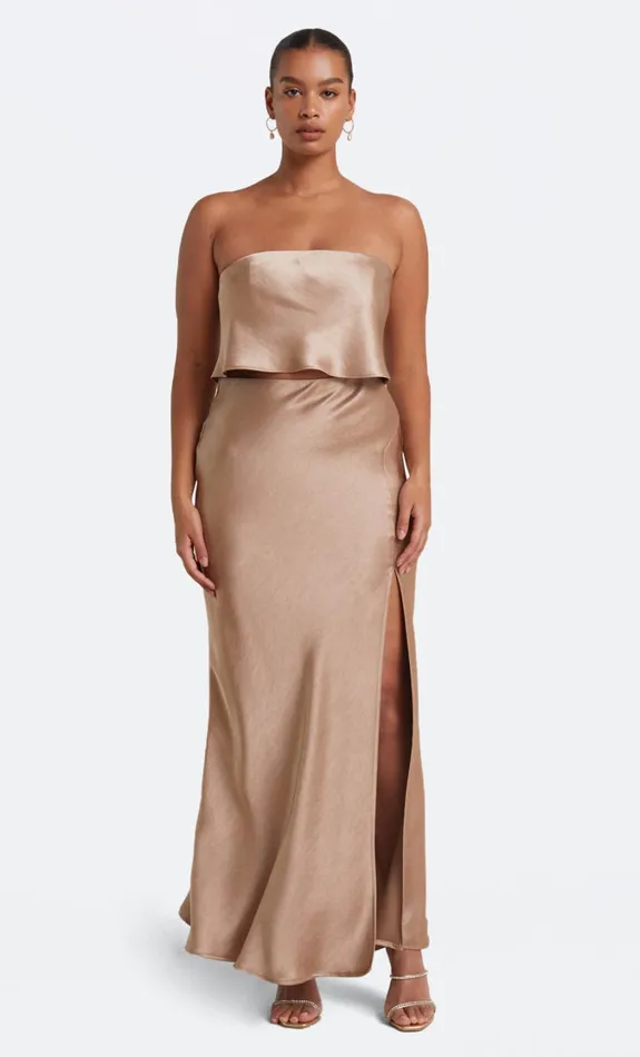 Women Bridesmaids Bec Bridge THE DREAMER STRAPLESS TOP Golden