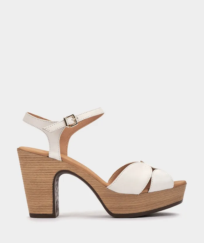 Women Caprera White 8211 Heeled Sandals Pedro Miralles