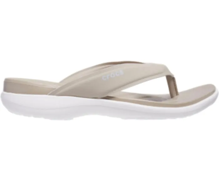 Women Capri V Sporty Flip Cobblestone Crocs Sandals