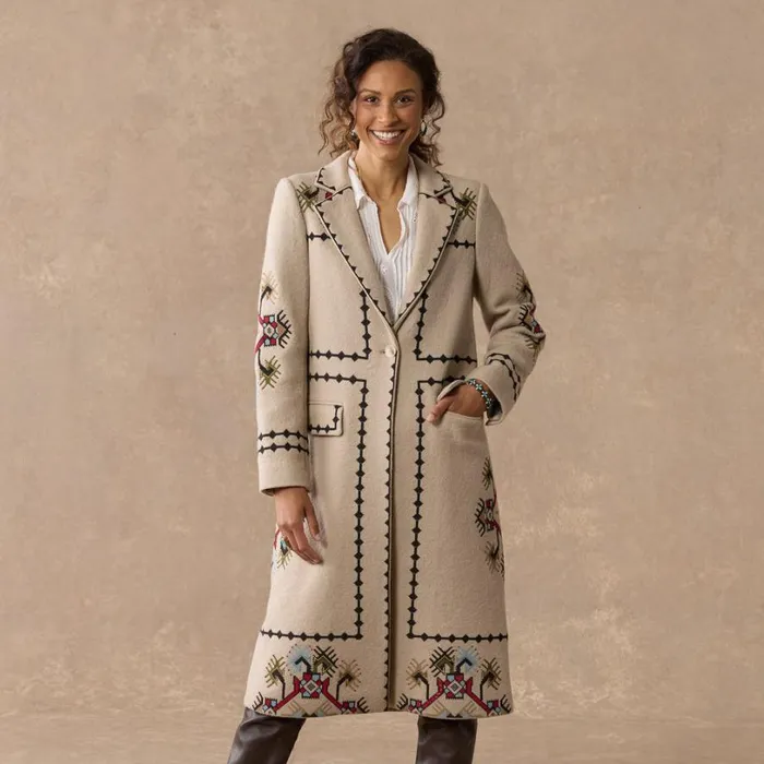 Women Cardiff Folk Coat Cashew Sundance Catalog Jackets and Coats Women Cardiff Folk Coat Cashew Sundance Catalog Jackets and Coats