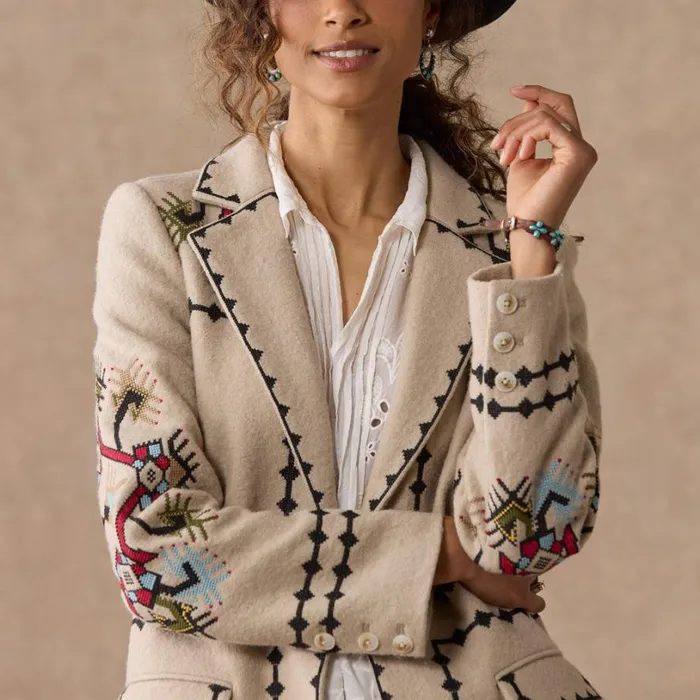 Women Cardiff Folk Coat Cashew Sundance Catalog Jackets and Coats Women Cardiff Folk Coat Cashew Sundance Catalog Jackets and Coats