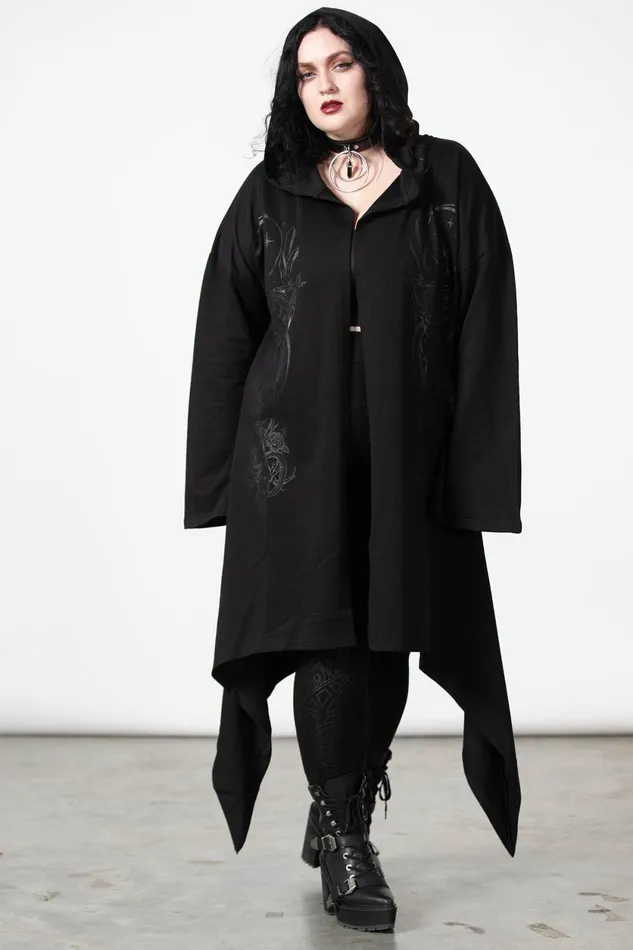 Women Cardigans Killstar Lunar Wizard Hooded Cardigan