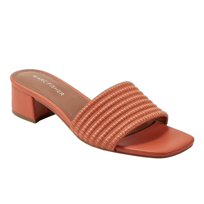 Women Casala Block Heel Sandal Orange Marc Fisher Sandals